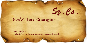Széles Csongor névjegykártya