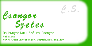 csongor szeles business card