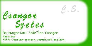 csongor szeles business card